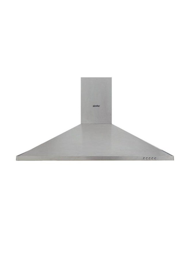 Simfer Pyramidal Cooker Hood 90 cm Stainless Steel, 500 m³/h Suction, 3 Speeds, Carbon Filter, LED Light, Double Chimney – Model BH90P01 - Image 1